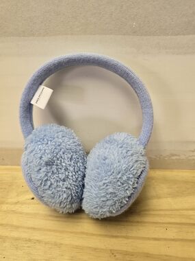 True Religion Light Blue Knit Ear Muffs